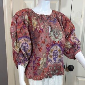 Chufy Bohemian Floral bird print Blouse